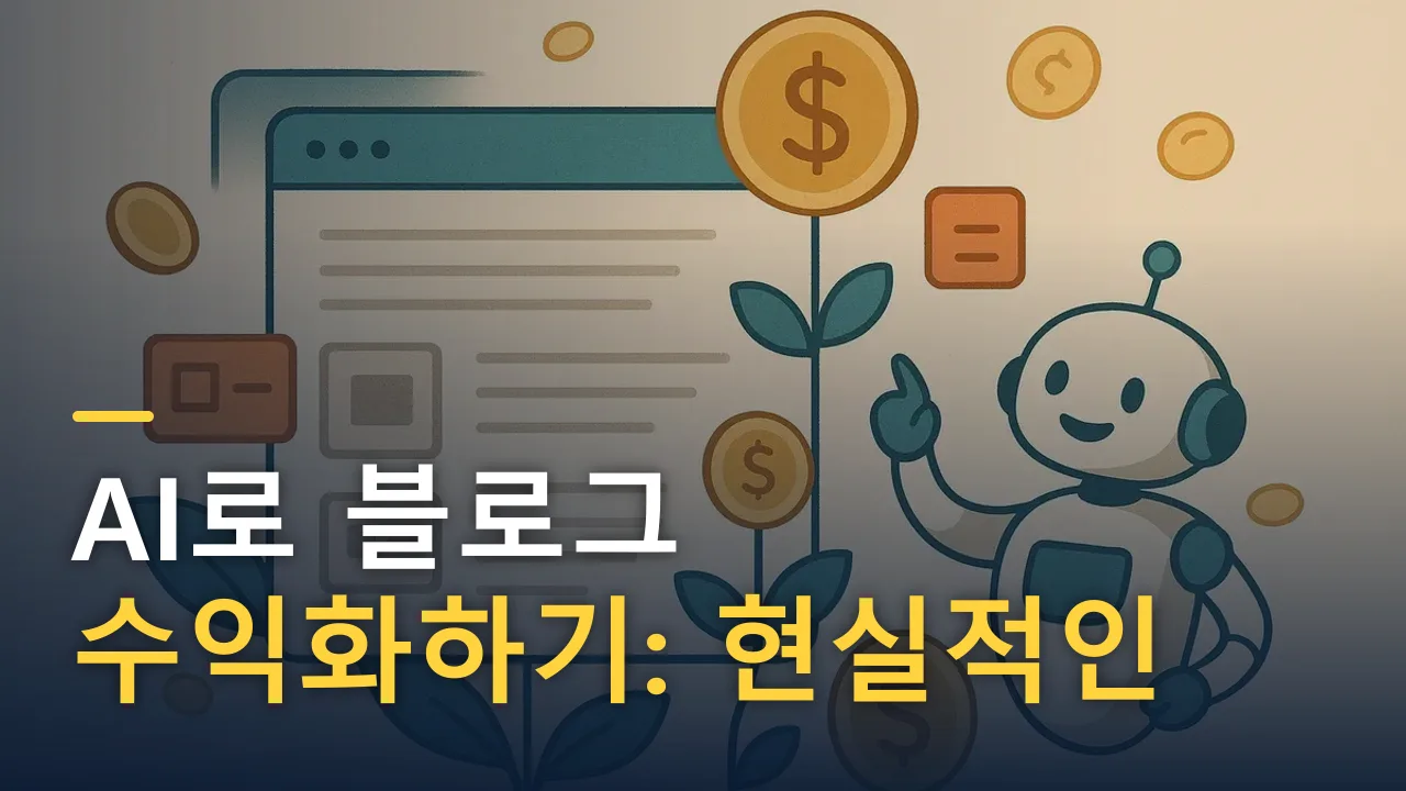 AI로 블로그 수익화하기: 현실적인 방법과 구글 정책 주의점