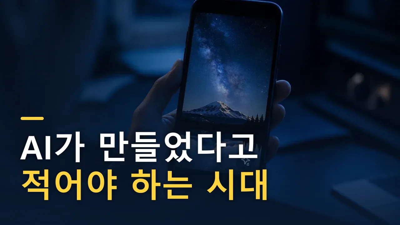 AI가 만든 걸 'AI가 만들었다'고 적어야 하는 시대