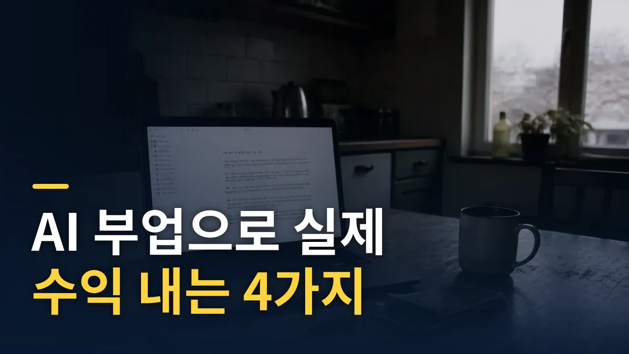 AI 부업으로 실제 수익 내는 4가지 방법과 현실