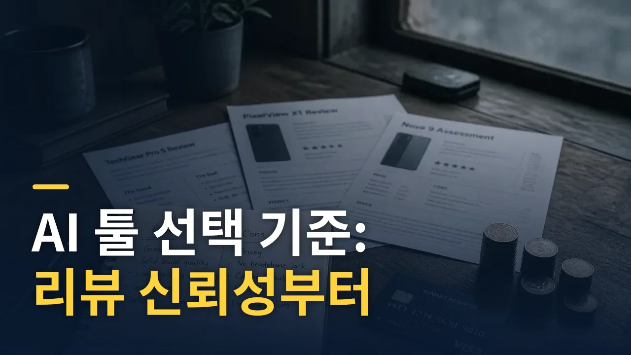 AI 툴 선택 기준: 리뷰 신뢰성부터 무료·유료 구분까지