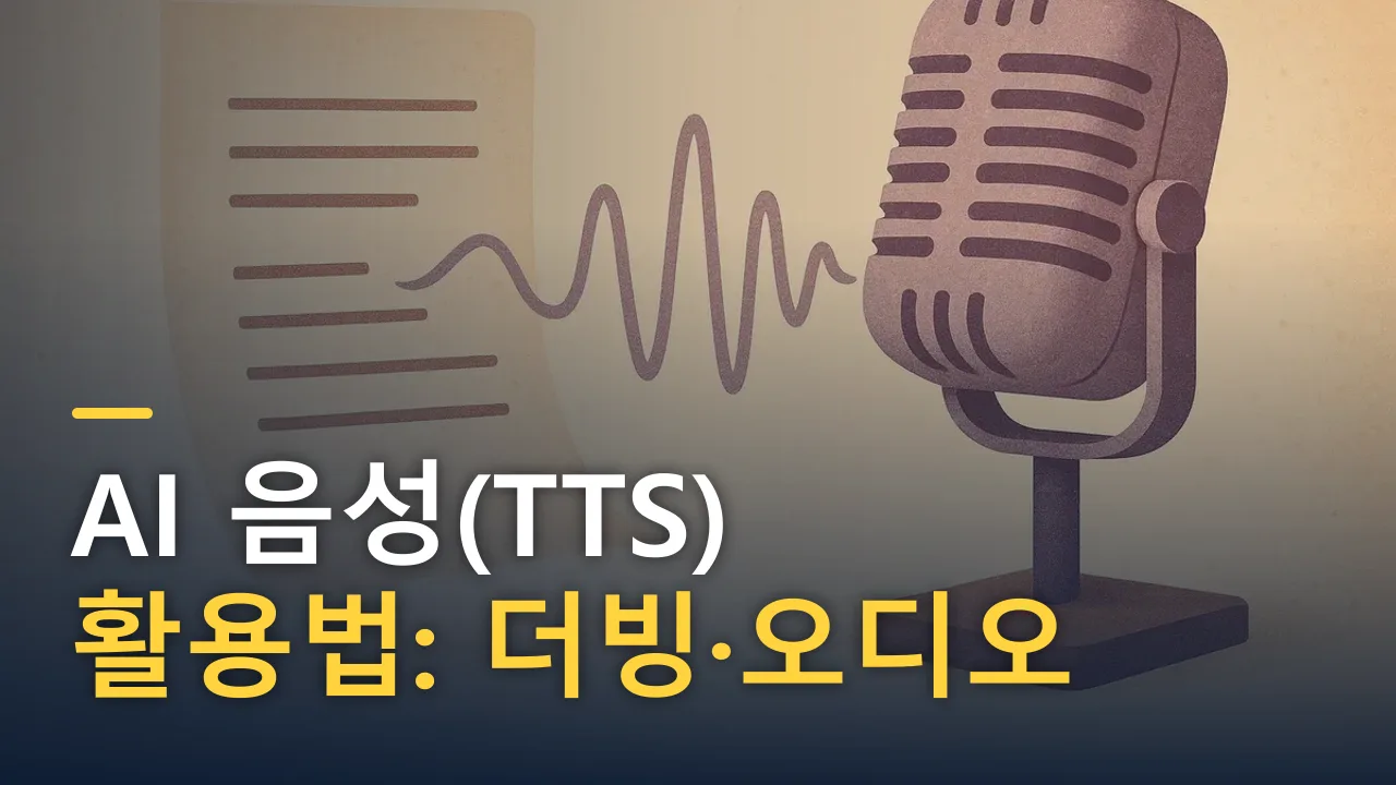 AI 음성(TTS) 활용법: 더빙·오디오 콘텐츠를 직접 만드는 법