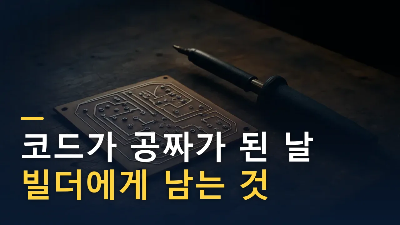 코드가 공짜가 된 날, 빌더에게 남는 것