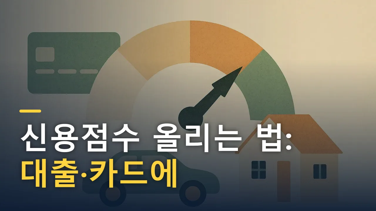 신용점수 올리는 법: 대출·카드에 유리해지는 신용 관리 기본