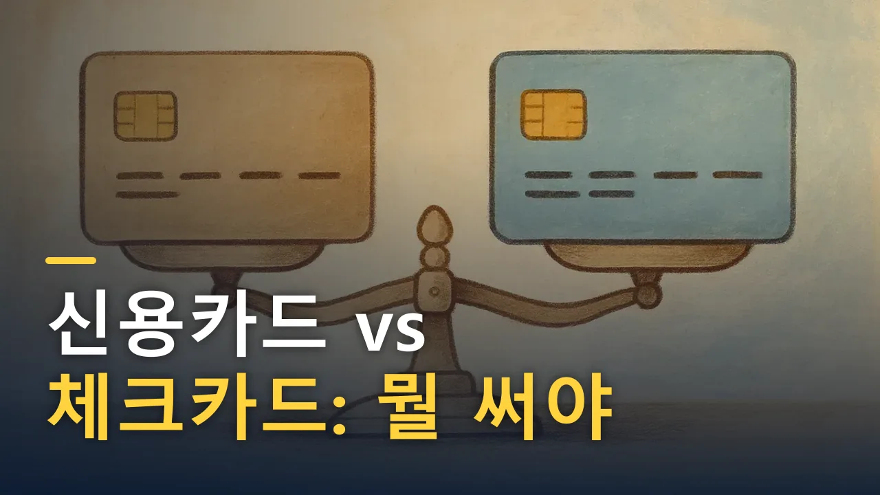 신용카드 vs 체크카드: 뭘 써야 유리할까? 비교와 선택 기준