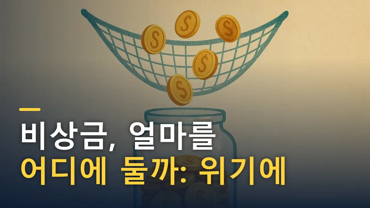 비상금, 얼마를 어디에 둘까: 위기에 흔들리지 않는 안전망 만들기