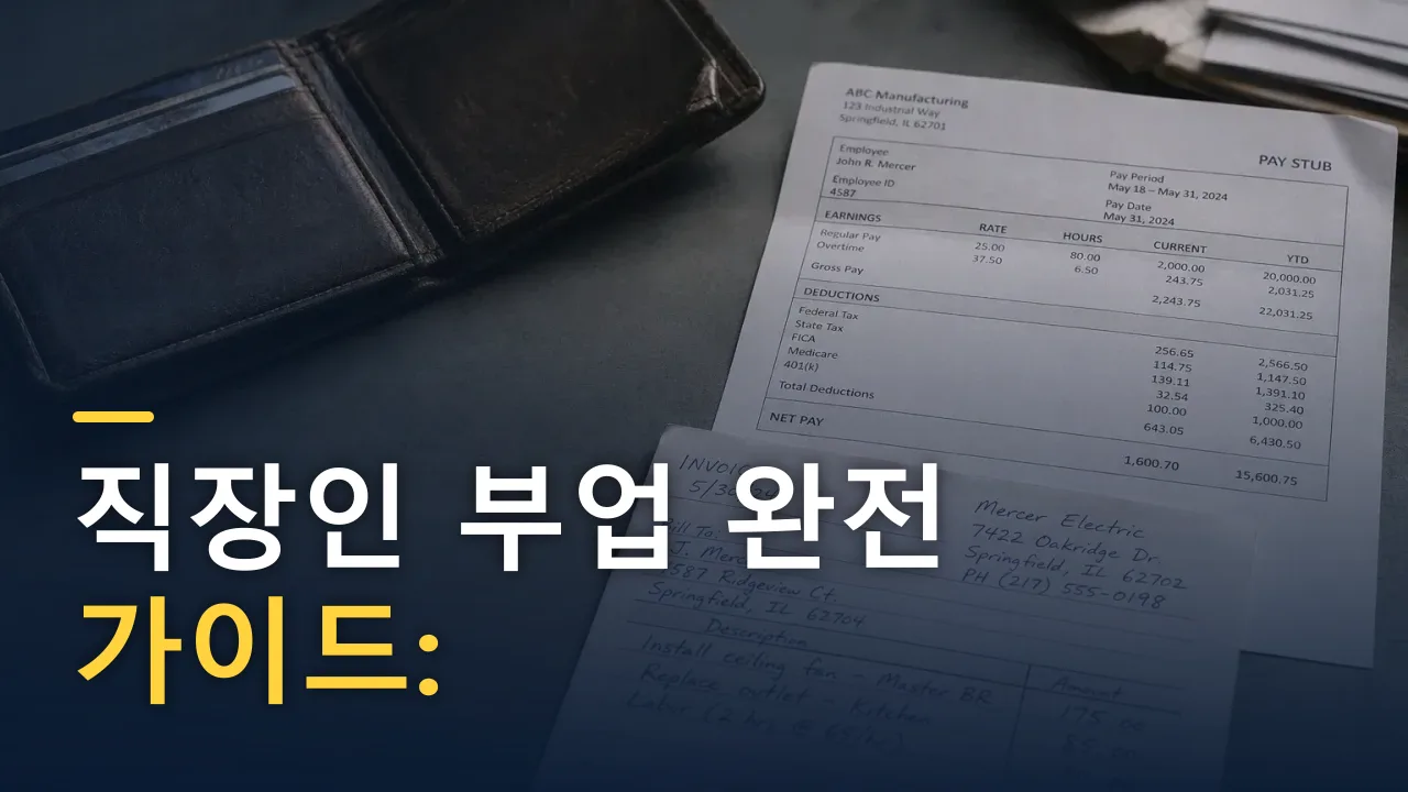 직장인 부업 완전 가이드: 겸업금지·세금·4대보험 총정리