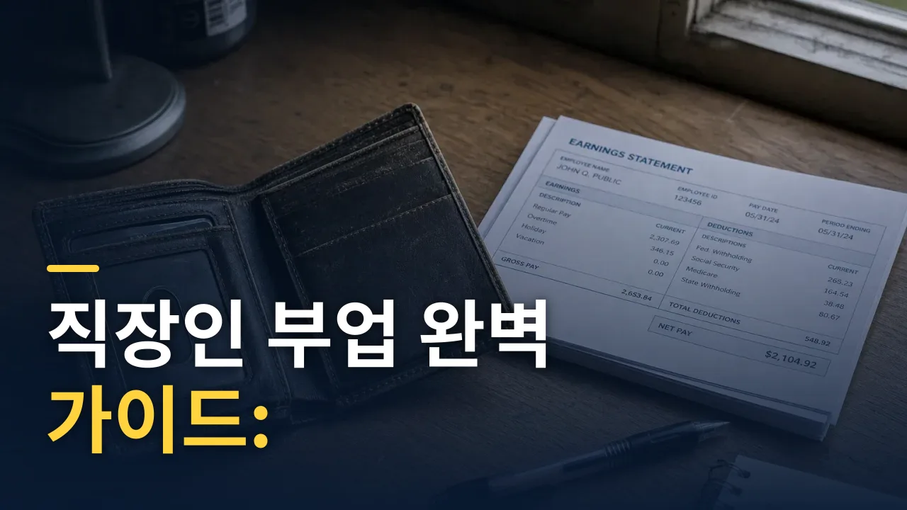 직장인 부업 완벽 가이드: 합법·세금·보험 총정리