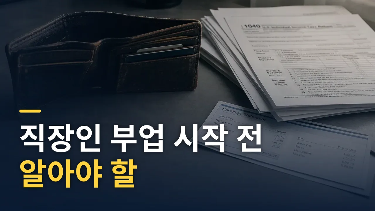 직장인 부업 시작 전 알아야 할 세금·겸업금지·건강보험료 핵심 정리