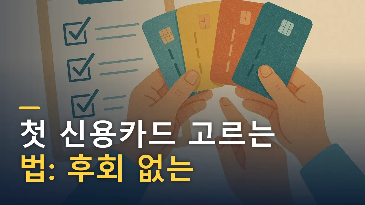 첫 신용카드 고르는 법: 후회 없는 선택을 위한 5가지 기준