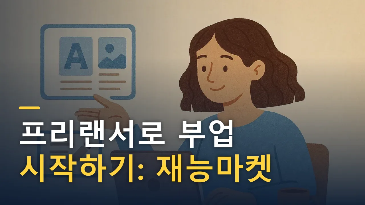 프리랜서로 부업 시작하기: 재능마켓 활용과 현실 주의점