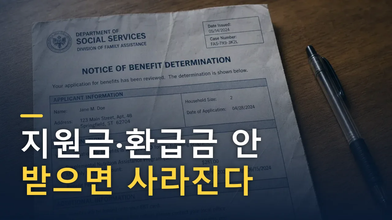 지원금·환급금 안 받으면 사라진다 — 창구별 실전 조회 가이드