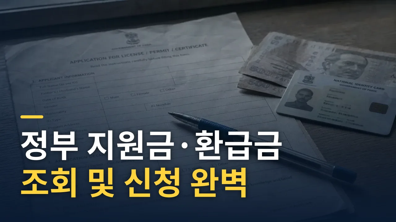 정부 지원금·환급금 조회 및 신청 완벽 가이드