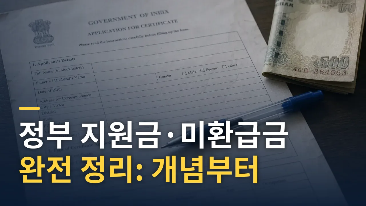 정부 지원금·미환급금 완전 정리: 개념부터 신청까지