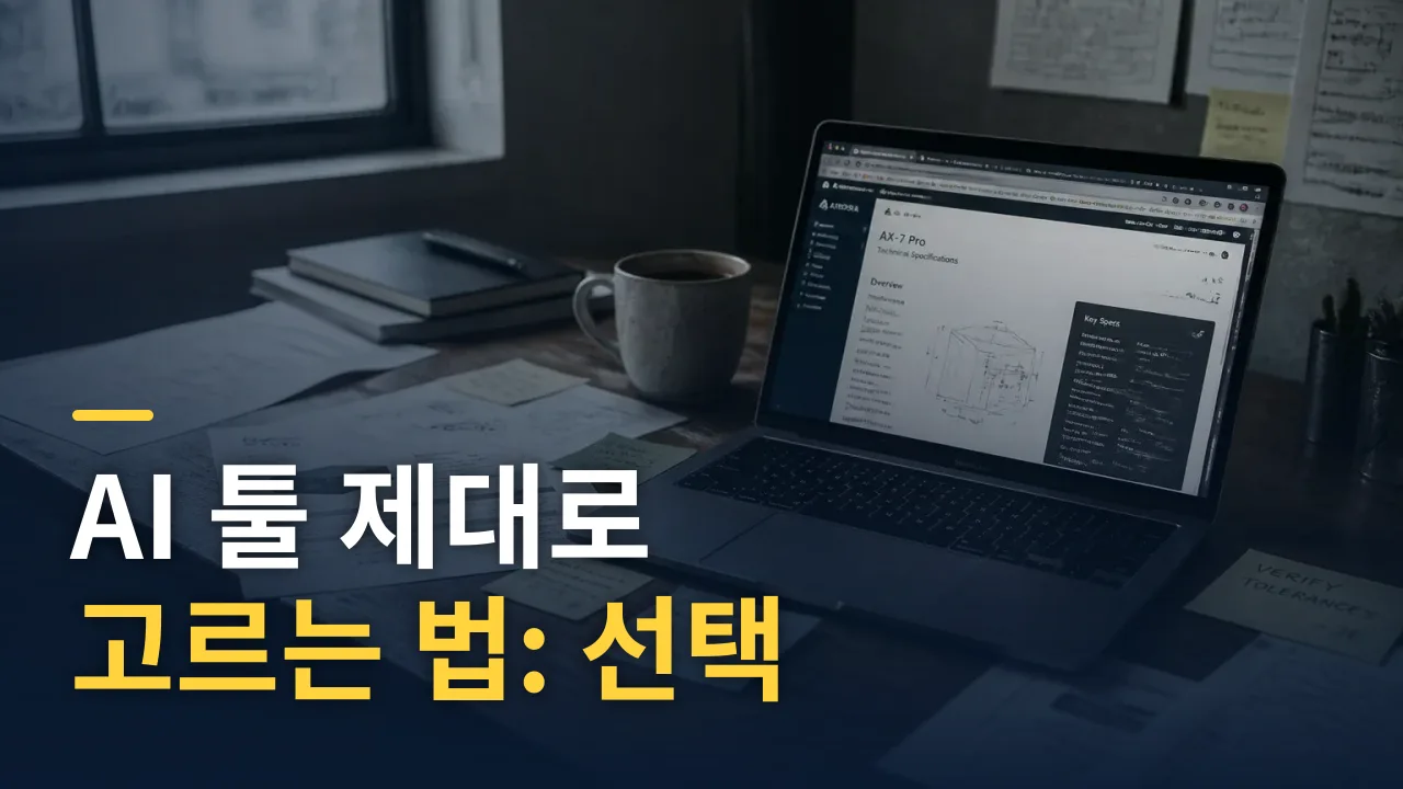 AI 툴 제대로 고르는 법: 선택 기준과 검증 루틴