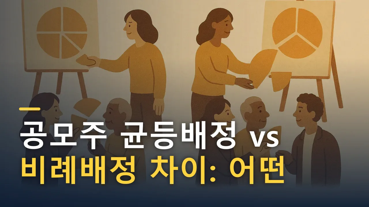 공모주 균등배정 vs 비례배정 차이: 어떤 게 유리할까