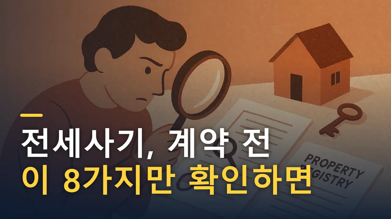 전세사기, 계약 전 이 8가지만 확인하면 막는다 (2026 체크리스트)