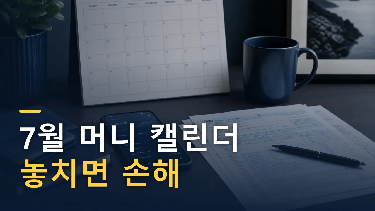 7월에 안 챙기면 손해 보는 돈 — 2026 하반기 머니 캘린더