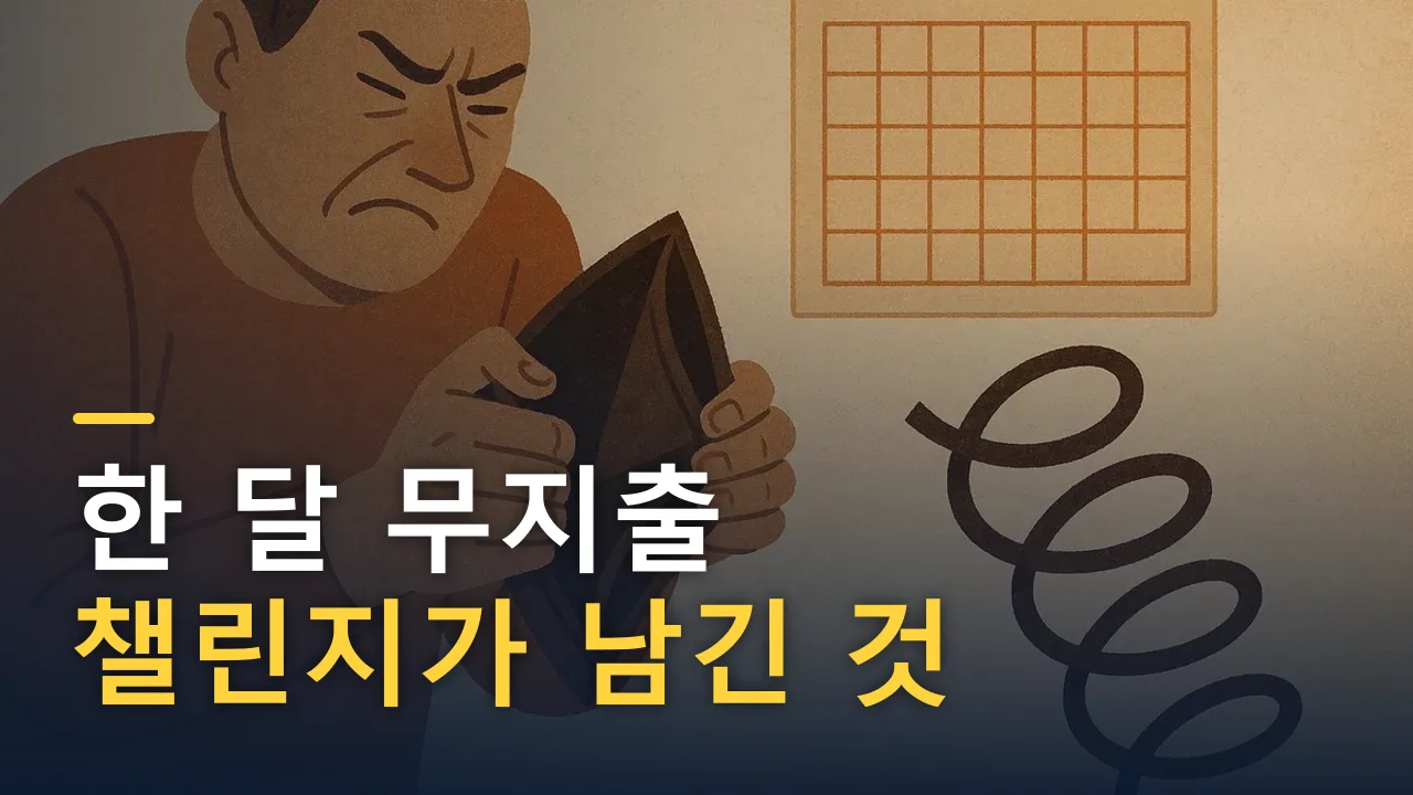한 달 무지출 챌린지가 남긴 것
