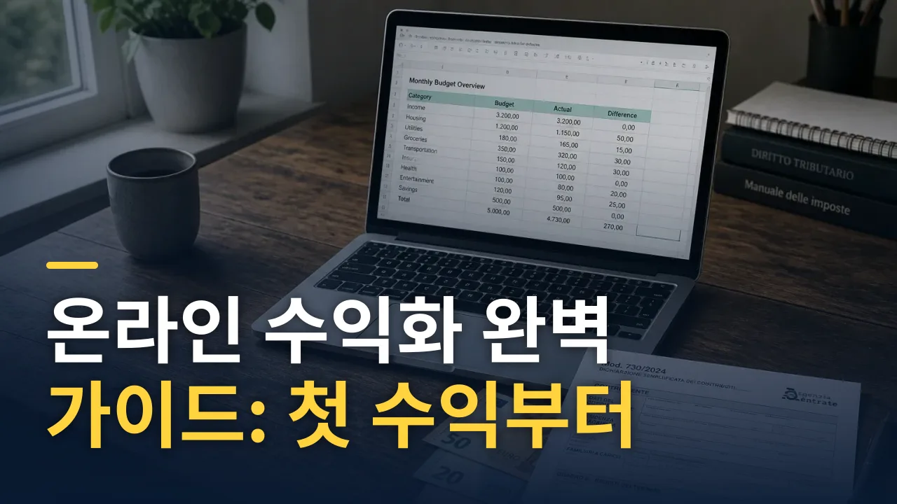 온라인 수익화 완벽 가이드: 첫 수익부터 세금까지