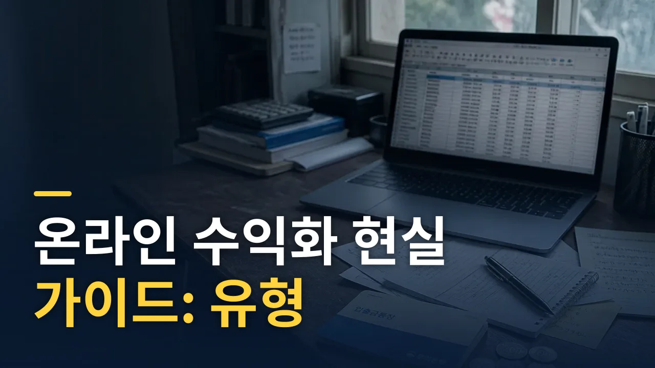 온라인 수익화 현실 가이드: 유형 선택부터 세금까지