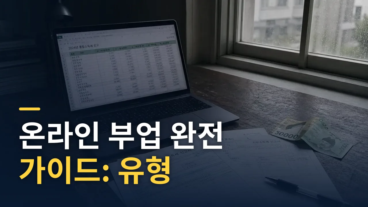 온라인 부업 완전 가이드: 유형 비교부터 세금까지