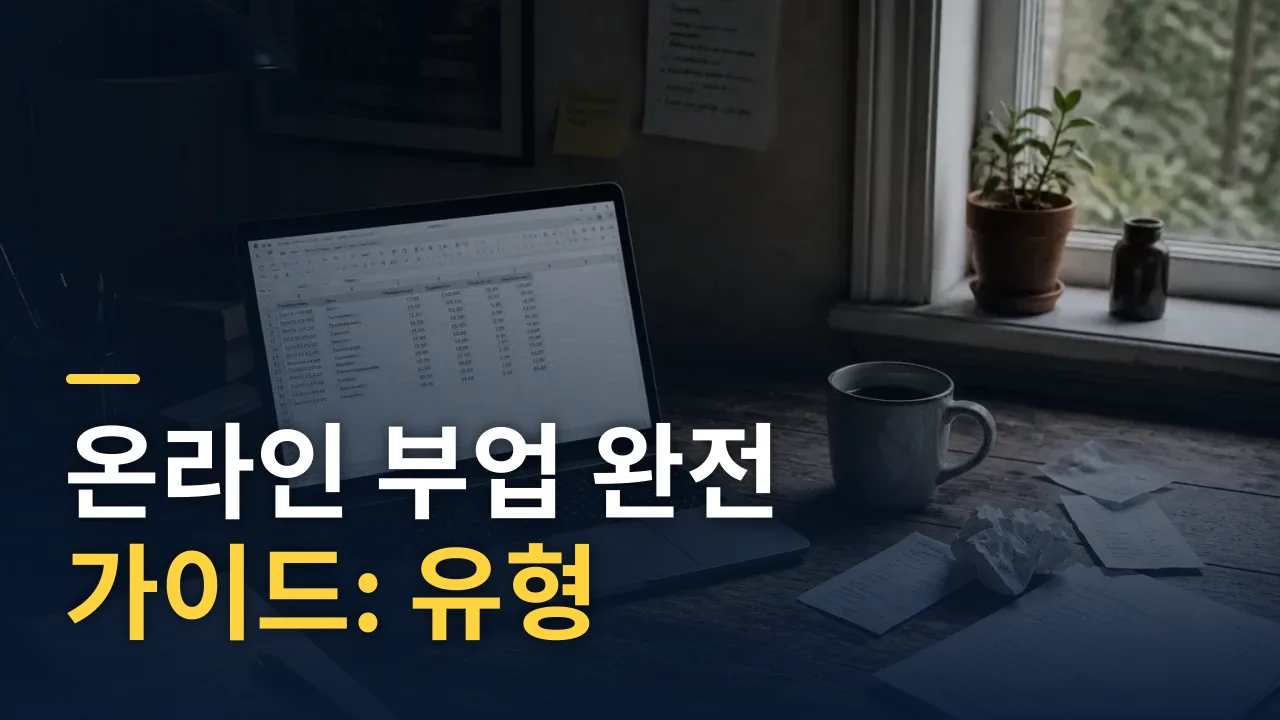 온라인 부업 완전 가이드: 유형 선택부터 사기 예방까지