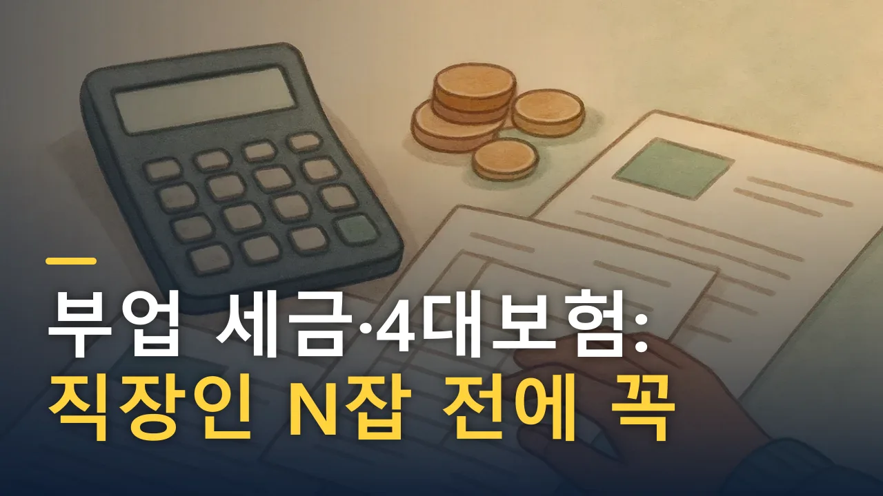 부업 세금·4대보험: 직장인 N잡 전에 꼭 알아야 할 것