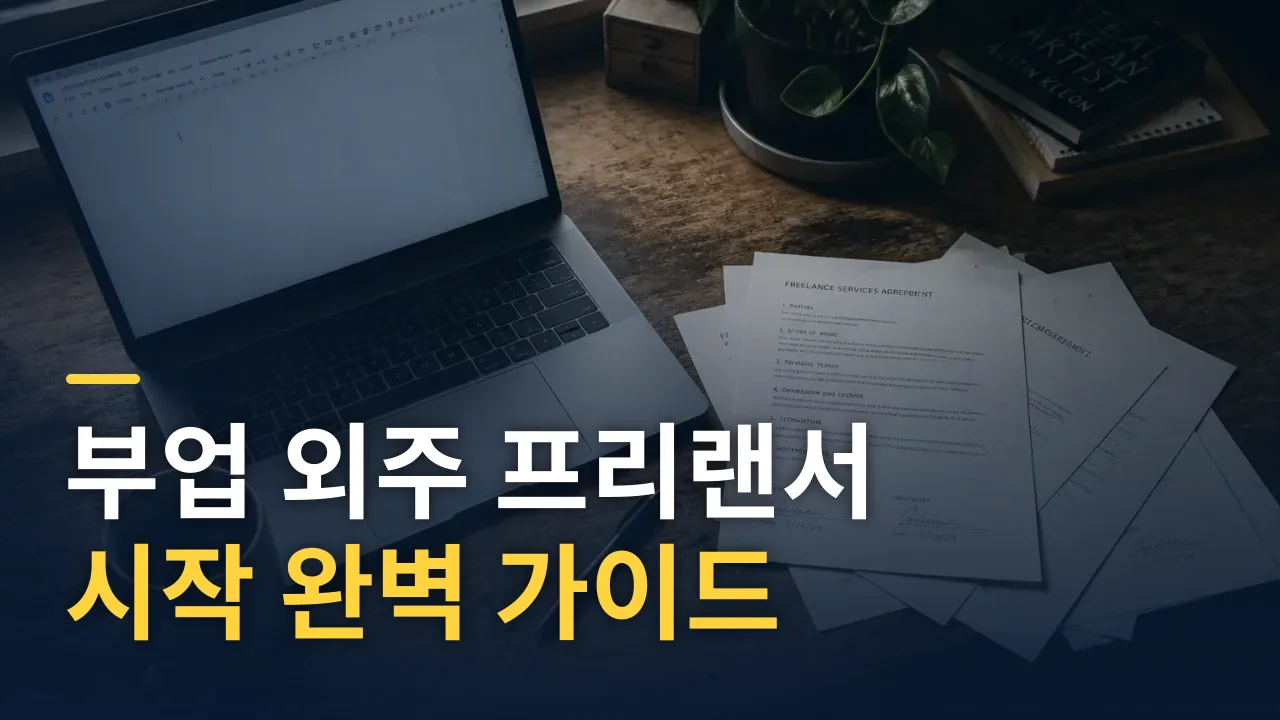 부업 외주 프리랜서 시작 완벽 가이드