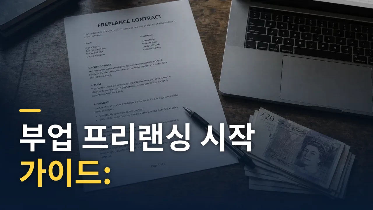 부업 프리랜싱 시작 가이드: 수익·세금·계약 총정리