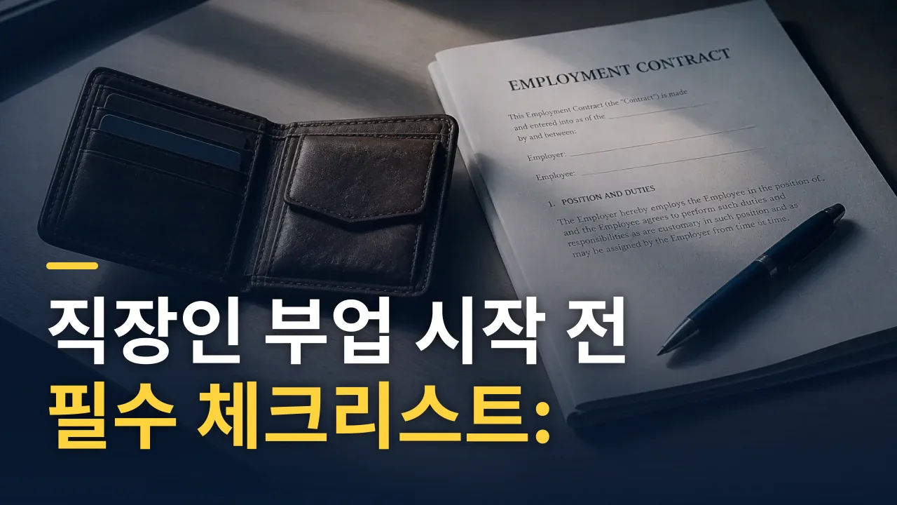 직장인 부업 시작 전 필수 체크리스트: 규정·세금·종류