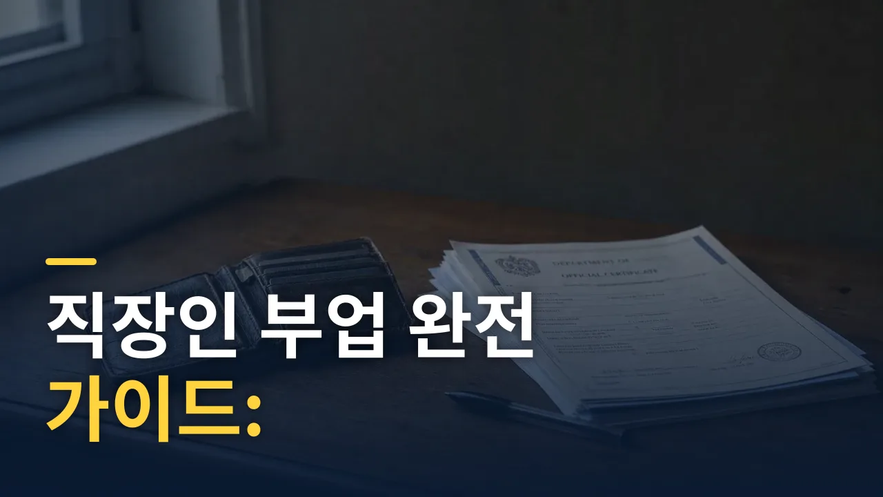 직장인 부업 완전 가이드: 법·보험·세금 총정리