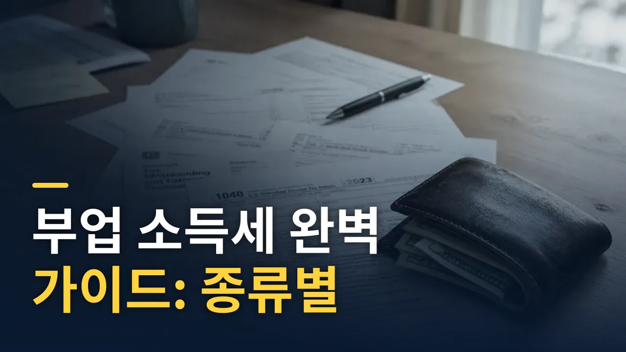 부업 소득세 완벽 가이드: 종류별 신고와 절세 전략