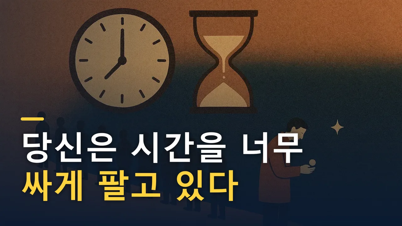 당신은 시간을 너무 싸게 팔고 있다