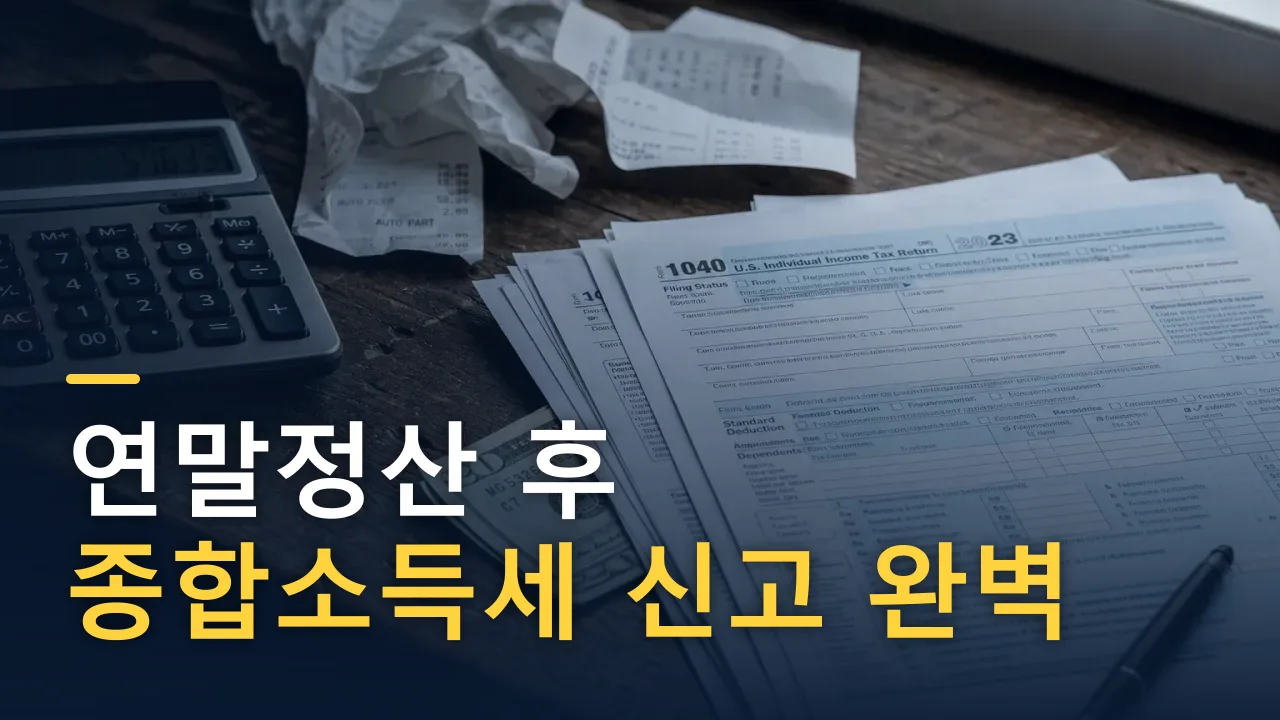 연말정산 후 종합소득세 신고 완벽 가이드 — 부업·3.3% 정산까지